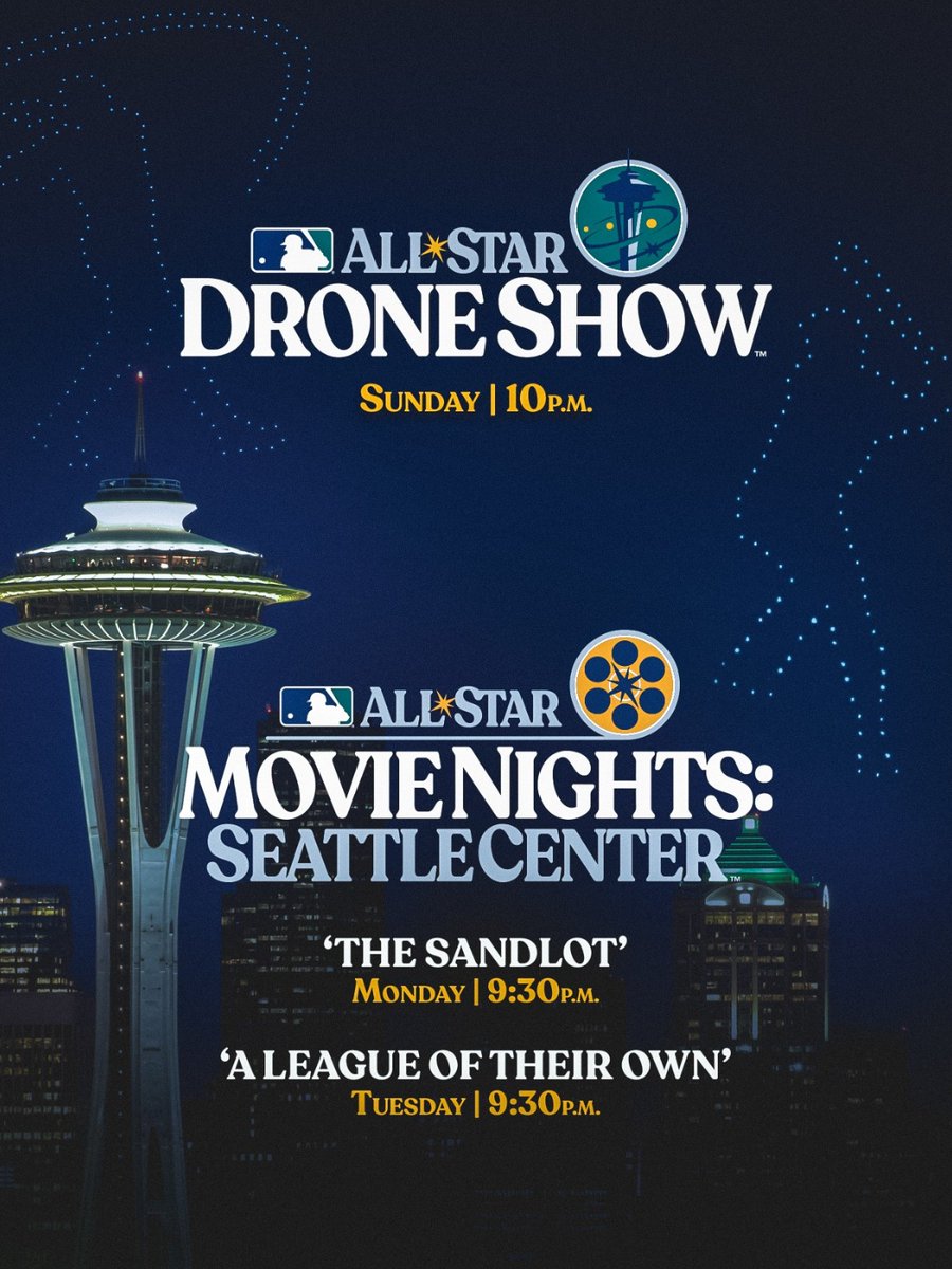 📣 #MLB events
⚾ MLB All-Star Drone Show - Jul 9 
⚾ T-Mobile Home Run Derby Watch Party &amp; MLB All-Star Movie Night - The Sandlot - Jul 10
⚾ MLB All-Star Game presented by Mastercard Watch Party &amp; All-Star Movie Night - A League of Their Own - Jul 11 #MLB #summeratthecenter
