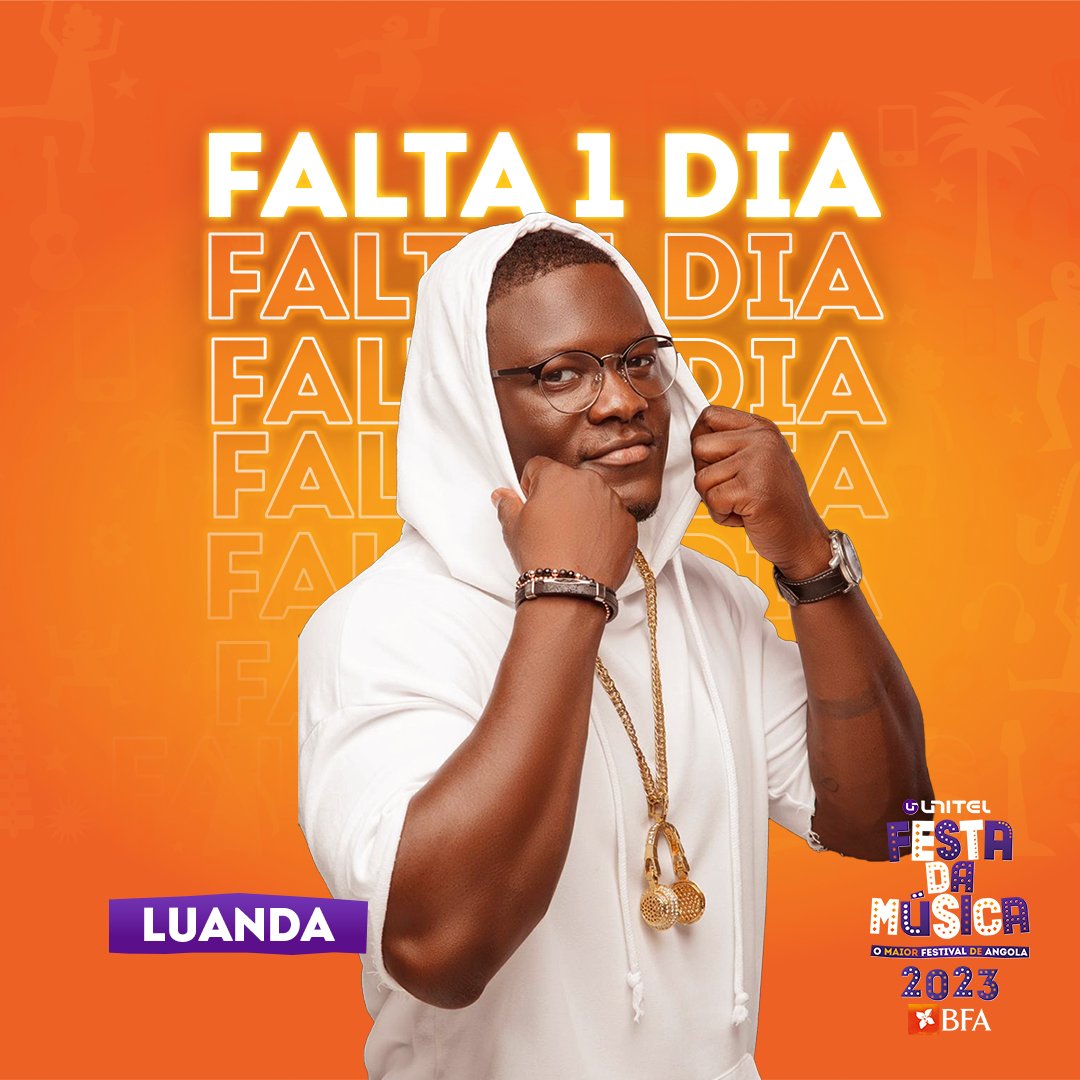 Unitel_fdm's tweet photo. Já estão a sentir a onda chegar? 🌊🌊
Falta apenas 1 dia para vibrarmos juntos na festa mais esperada de Angola! 🥳 Quem vais levar contigo?
#Unitel #FestadaMusica #Senteaonda #Segueaonda
#BFA30anos #CervejaCuca #Fidelidade #FlyTAAG #Ford #PremierBet #SecilMaritima https://t.co/Qxv3URyTF5