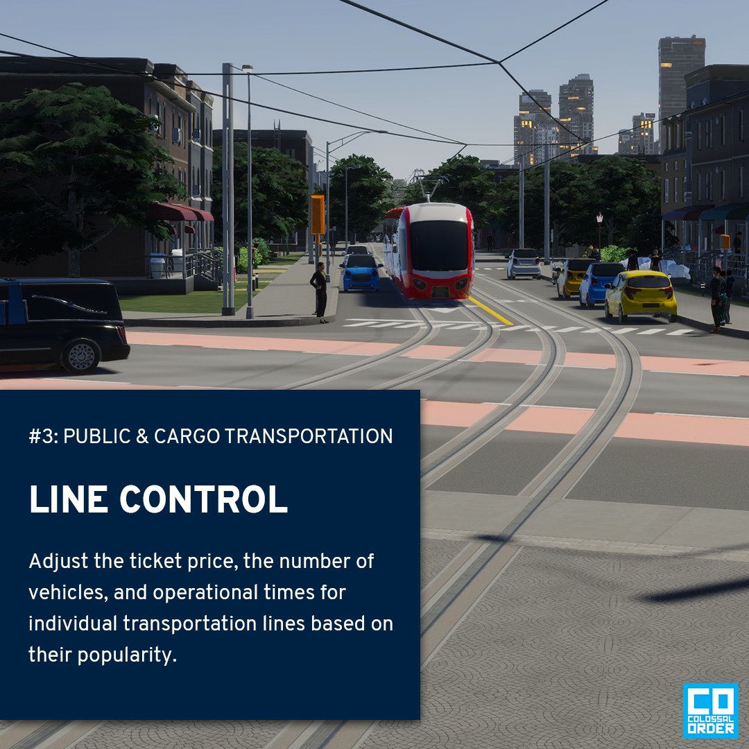 Adjust your lines to suit your city's needs and encourage more citizens to take public transportation. If you missed it the full development diary can be found here 👇
colossalorder.fi/?p=1626

#CitiesSkylinesII #CitiesSkylines2 #CitiesSkylines