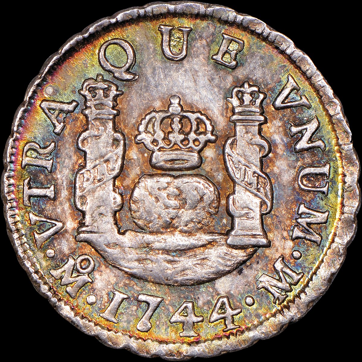 NGCcoin's tweet photo. Coin of the Day: Today’s coin boasts the finest grade in the Mexico – Colonial, 1601-1823 category of the NGC Census. This Mexico 1744MO M Real is graded NGC MS 66★ and is pedigreed to the D. Moore Collection. Visit NGC social media every #FinestFriday for more stunning coins. https://t.co/ZfE3n8zOKs