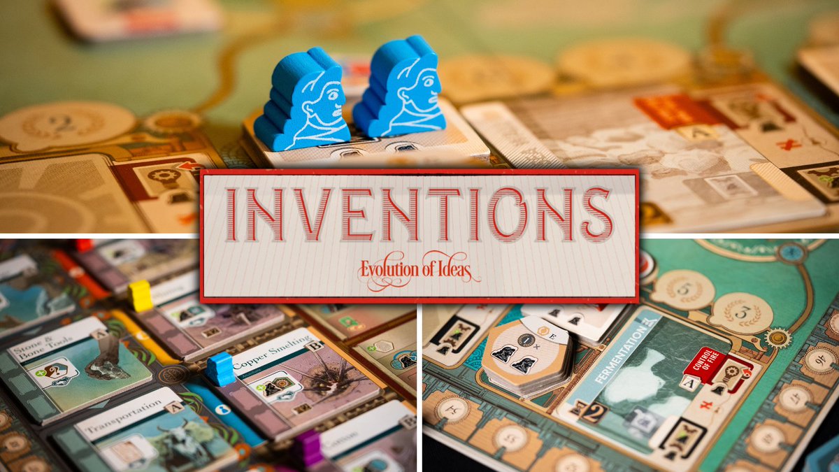 Don't miss your chance to be a part of board gaming history! #inventionsevolutionofideas campaign ends Sun 6.9.23 at 2 pm CDT! #eaglegryphongames #kickstartergames #vitallacerda #ianotoole @vitallacerda @ianotooletweets kickstarter.com/projects/eagle…