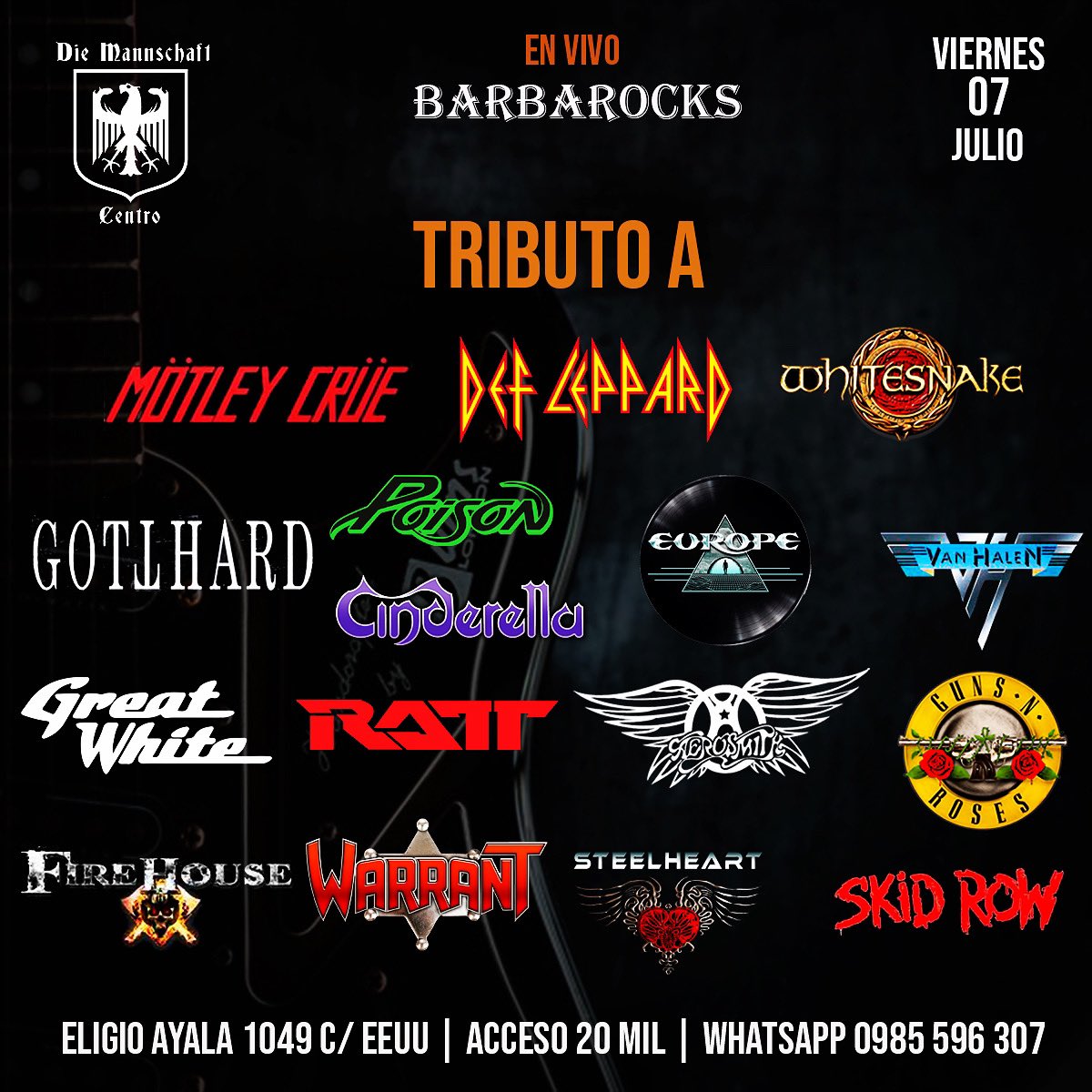HOY VIERNES de Tributo LEGENDARIO en el CENTRO 🔥🔝🍺👏🏻 ABRIMOS 17hs para el AFTER
Música en vivo 23hs aprox.
🍺🇩🇪🔝