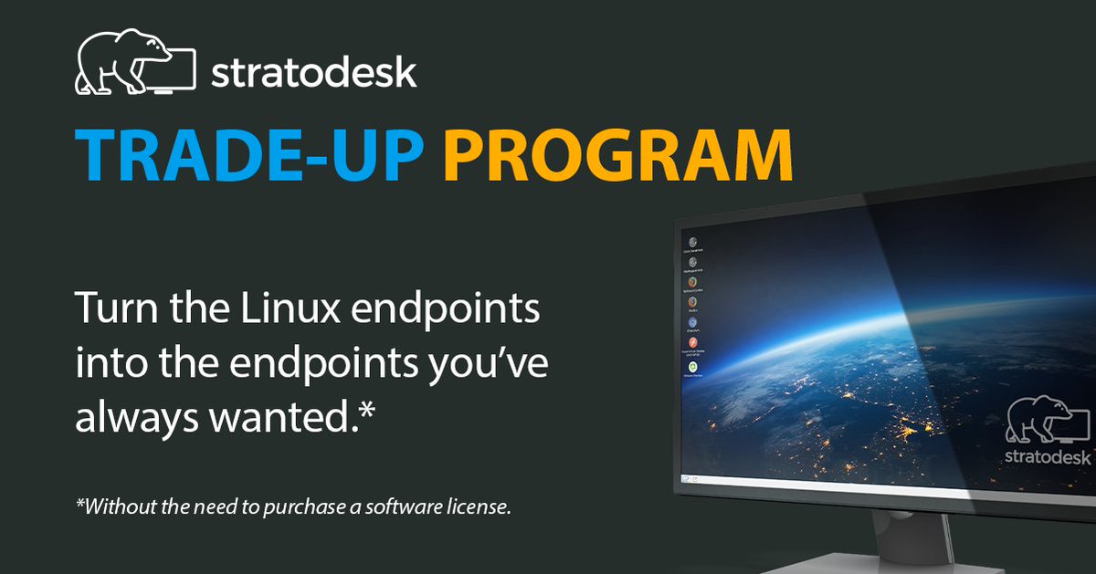 stratodesk's tweet image. 🚀 Upgrade your Linux-based endpoint Operating System! 🌟 Don&apos;t miss out on this incredible opportunity to give your Linux-based endpoint OS the upgrade it deserves! 💪💻

bit.ly/3reJv9H #TradeUpProgram #UpgradeYourEndpointOS #LinuxUsers #CuttingEdgeTechnology