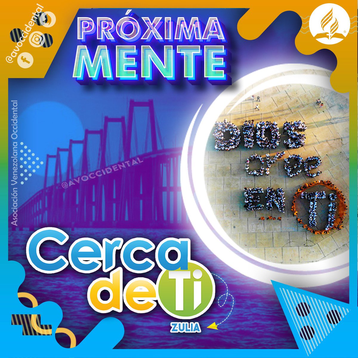 🎉PRÓXIMAMENTE 🎉

¡Estamos de Vuelta!👏🏻

Haz tus preparativos y únete al ejército de Jóvenes adventista que impactará todo el territorio Zuliano.
¿Y cómo lo harán?

A través del programa “Cerca de Ti”, estarán cumpliendo el propósito de salvar del pecado y guiar en el servicio.