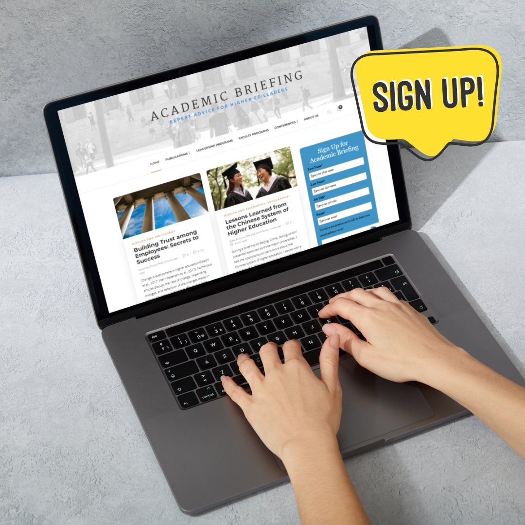 Get ready for a FREE newsletter that addresses the challenges, issues, and trends that matter most to #academicleaders. Every Monday, Academic Briefing delivers a timely academic leadership newsletter written by academic experts. magnapubs.lpages.co/academic-brief…