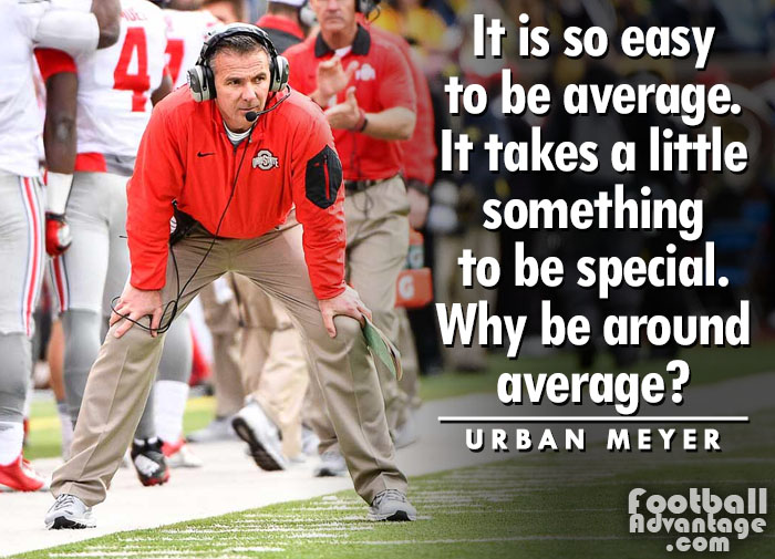 “It is so easy to be average.

It takes a little something to be special.

Why be around average?”

- Urban Meyer https://t.co/aoYAQalR7s