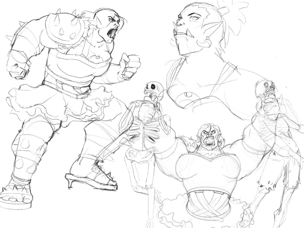 Some sketches of princess from last nights Dungeons and Dragqueens.