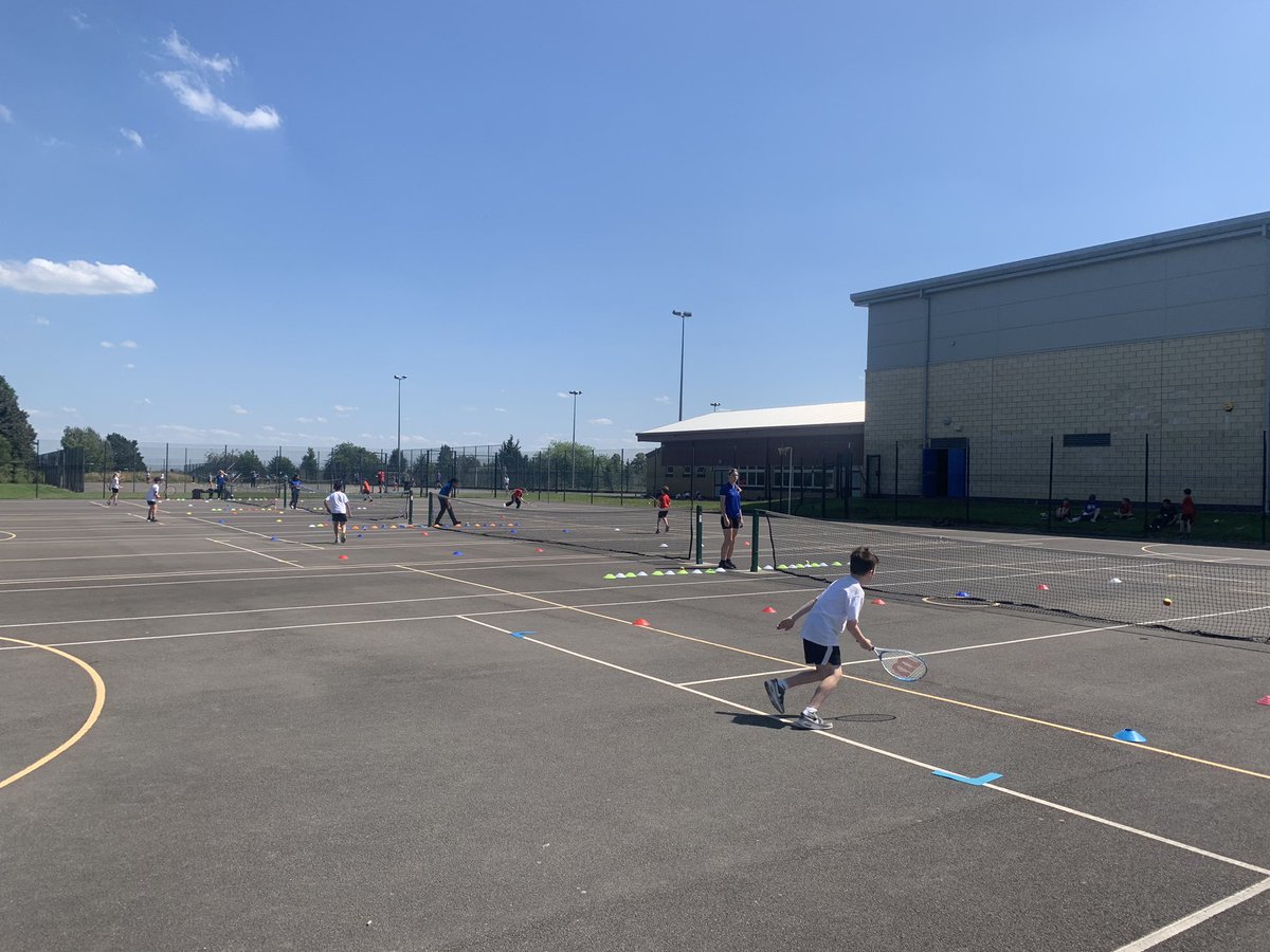 TDSPE's tweet photo. Tennis in the sun. Great job by our sports leaders, hosting the Duston cluster tennis tournament. https://t.co/WgkFQlz1vN