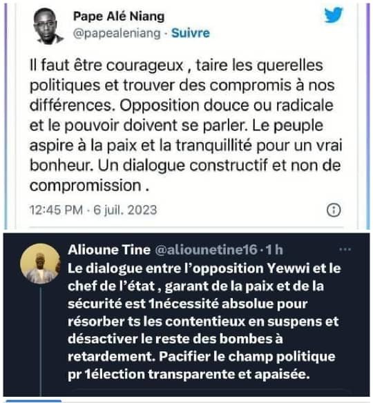 fofbachir's tweet photo. Le match est terminé!!!

Le dialogue national est terminé, le match est fini, on ne reviendra pas rejouer le match, ni demander un second tour de dialogue.   
En résumé: NUL NE PEUT FAIRE PLUS DE DEUX DIALOGUES CONSÉCUTIFS 😂😂😂😂 https://t.co/caP9pUGD2C