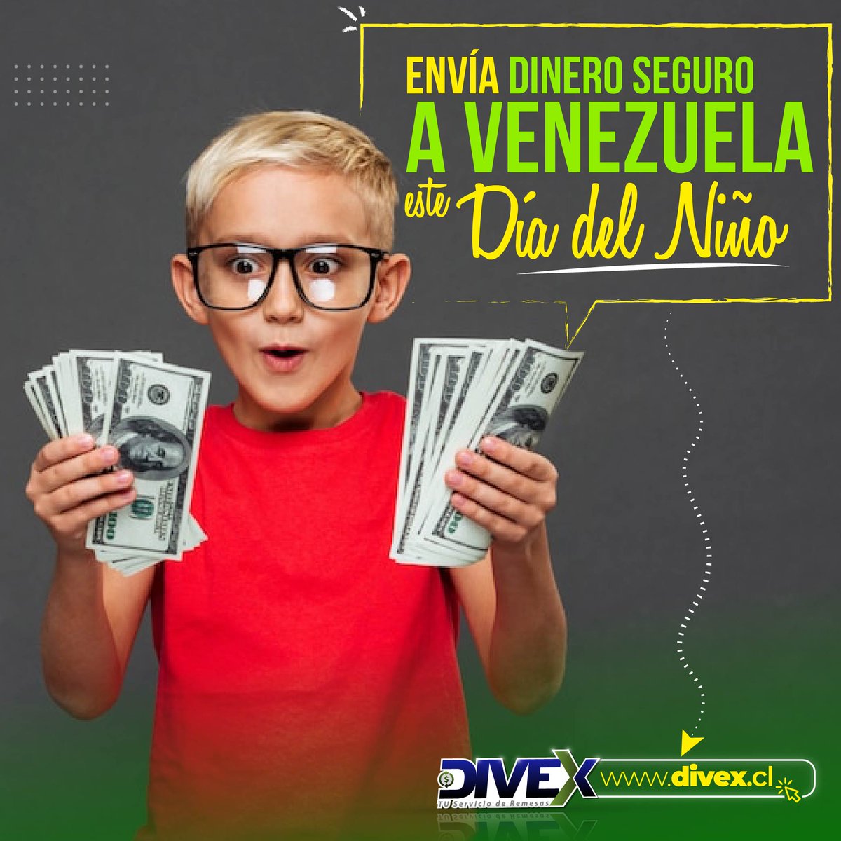 DivexRemesas's tweet photo. En Divex estaremos activos las 24 horas en nuestra página web donde podrás enviar Remesas a nuestro país desde cualquier parte de Chile. Visítanos y sorpréndete con nuestra tasa especial para enviar alegría y felicidad a los más pequeños de la casa.
.
https://t.co/MKQnBnRW3k https://t.co/PzrJVWzd5N