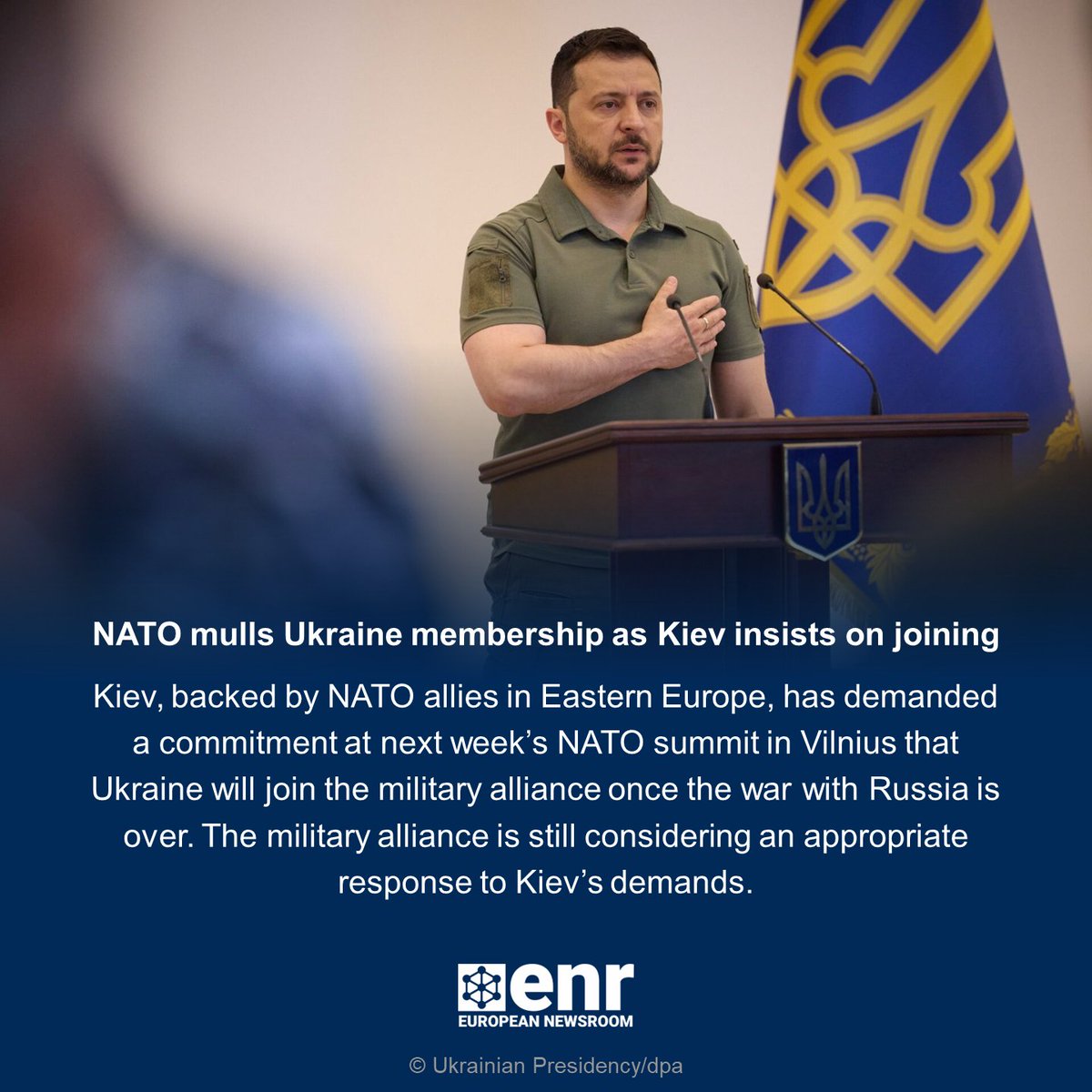 enr_newsroom's tweet image. The upcoming NATO summit comes at a time when the Western military alliance seeks to admit Sweden and as Ukraine intensifies its campaign to join amid Russia’s invasion.

Read #enr_eu's Key Story about what to expect from the talks in Vilnius:

europeannewsroom.com/nato-mulls-ukr…