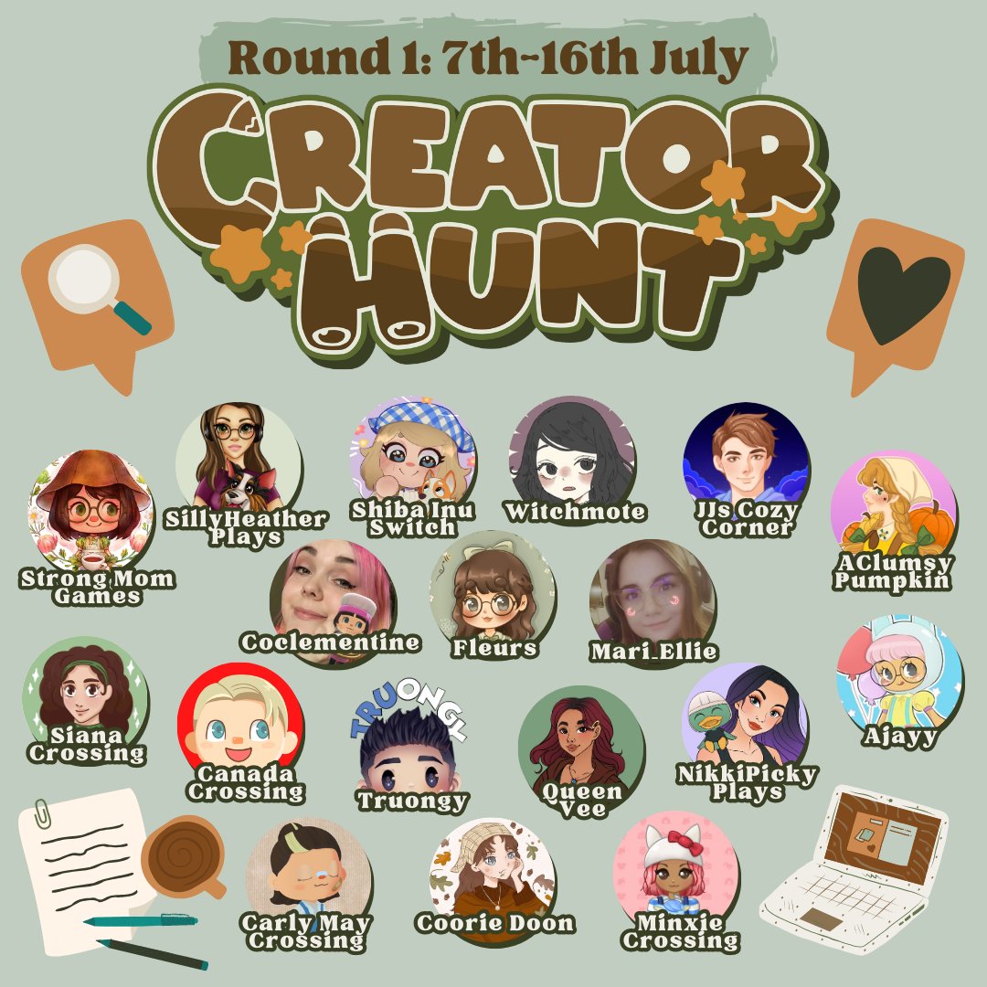 cooriedoon_'s tweet photo. β¨ Creator Hunt: Round 1 β¨
And we are a goooooo!
Check out all the competitors now. Plus, start working out all your answers and filling in the the answer sheet now: https://t.co/oKyNdO3XYs
#creatorhunt https://t.co/2IpyaCcmIy