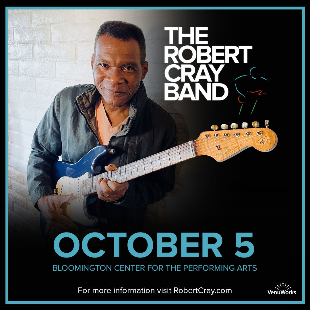 ❗️New Show Announcement❗️
5 Time GRAMMY Award winning Blues artist @RobertCrayBand comes to Bloomington October 5th!

Tickets on sale Friday, July 14th at 10am. Learn more at artsblooming.org