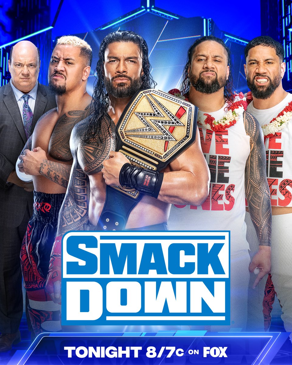 WWE's tweet photo. Tribal Court. 
The Trial of The Tribal Chief @WWERomanReigns. 
Live from @TheGarden.

Buckle up. 

@HeymanHustle 
📺 8/7c on @FOXTV https://t.co/tZhvSApyAv