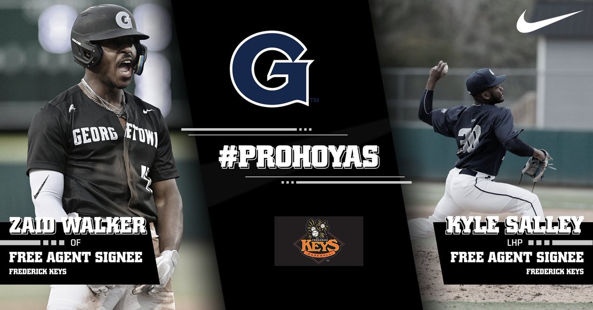 Edwin Thompson (@gucoacht) on Twitter photo Congratulations to <a href="/k_sal0/">Kyle Salley</a> and <a href="/zwalk3/">Zaid Walker</a> on signing a professional contract with the <a href="/FrederickKeys/">Frederick Keys</a>. Good luck tonight as you start your journey as a pro. Great to be a <a href="/GUAlumni/">Georgetown Alumni</a> and now can go chase your dream on the diamond.
#DreamBig
#ProHoyas Congratulations to <a href="/k_sal0/">Kyle Salley</a> and <a href="/zwalk3/">Zaid Walker</a> on signing a professional contract with the <a href="/FrederickKeys/">Frederick Keys</a>. Good luck tonight as you start your journey as a pro. Great to be a <a href="/GUAlumni/">Georgetown Alumni</a> and now can go chase your dream on the diamond.
#DreamBig
#ProHoyas