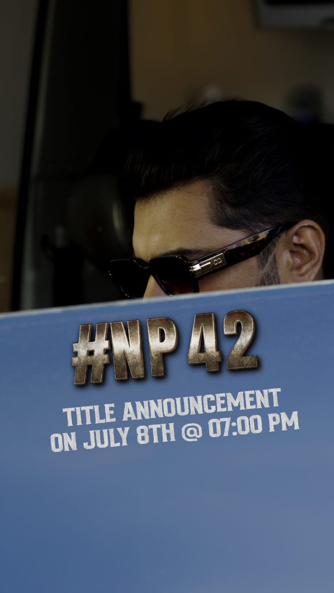 #NP42 Title Announcement Tomorrow @ 7PM! 🔥😎

Onam 2023 Release In Cinemas...

#NivinPauly -@HaneefAdeniProd👏💥

@AKNPF_Official 
@NivinOfficial