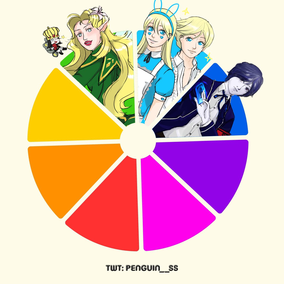 Penguin__Ss's tweet image. titania ✨

#ColorChallenge #ColorWheel #persona #persona4 #ART