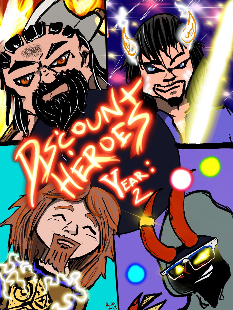 The absolute legend @MatFalkner made some incredible art of the discount heroes!  While our heroes are discount, our fans are sure not. We are as always humbled and blown away!  Year 2 is going to get crazy.