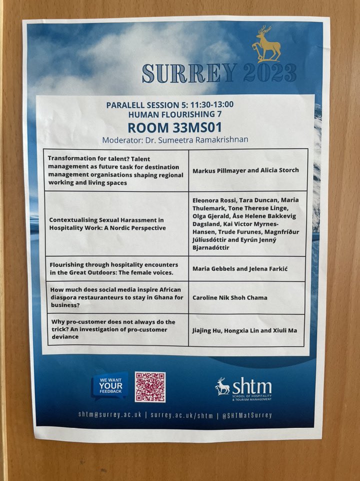 MGebbels's tweet image. I discussed feminising adventure, hospitable service encounters, and flourishing through adventure by sharing female voices at #Surrey2023 @hahooii @GreTMRC #Back4Good @UniofGreenwich