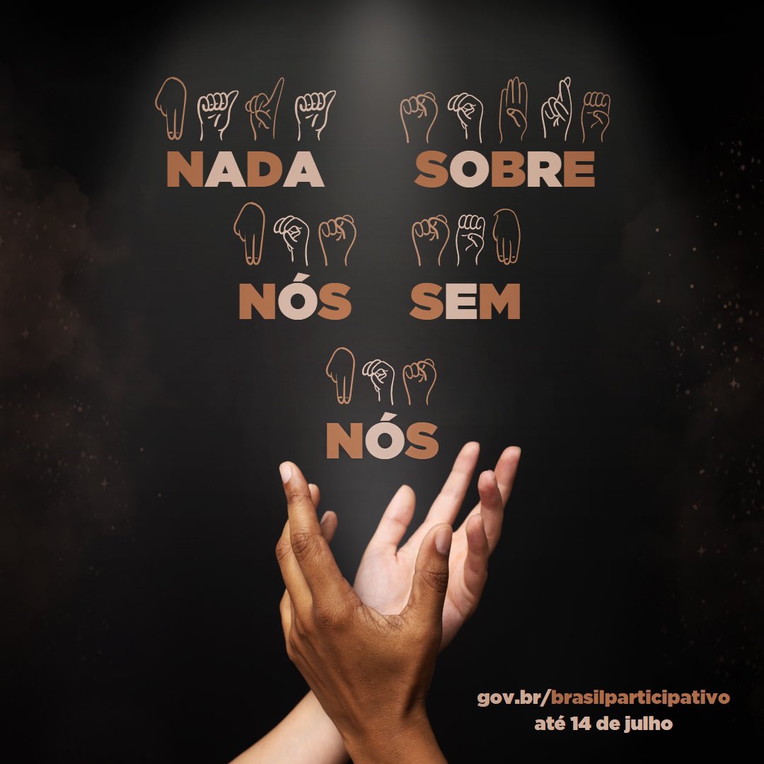 Foi um tempo de dor com o governo Bolsonaro, agora a democracia e a valorização do povo estão de volta. Por isso a gente precisa ocupar urgente a plataforma #BrasilParticipativo e votar nas propostas pro povo Preto e Indígena

♦️brasilparticipativo.presidencia.gov.br/processes/prog… 

♦️brasilparticipativo.presidencia.gov.br/processes/prog…