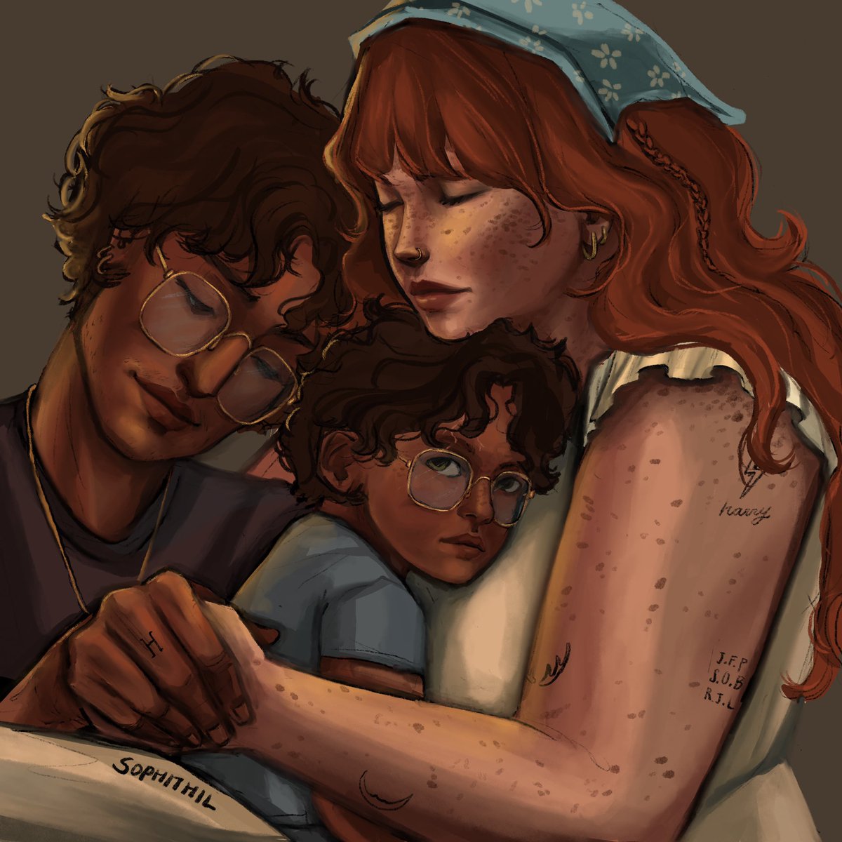 some soft wolfstar and jily w/ teddy and harry :,) 

#marauders #wolfstar #jily