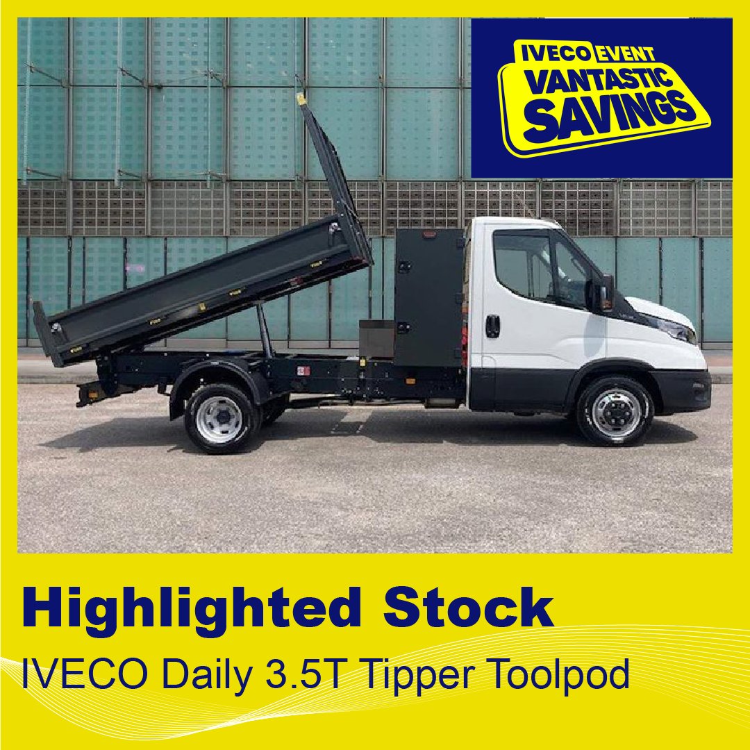 ⚠️Highlighted Stock⚠️
Brand new - (unregistered)  3.5T Daily Tipper &amp; Tool Pod.

3750 Wheelbase - 136BHP - 2.3Ltr - E6 - 6 speed Manual Gear Box.

£500 ADDITIONAL DISCOUNT IF ORDERED BEFORE 14TH JULY

Call our team on 01622 625510
Or visit - haynesiveco.co.uk/stock/16157036…