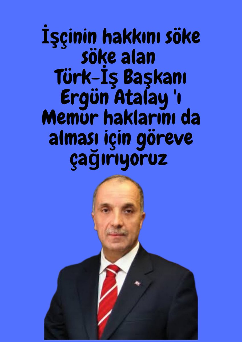 Hakkımızı istiyoruz
#ErgünAtalayGöreve