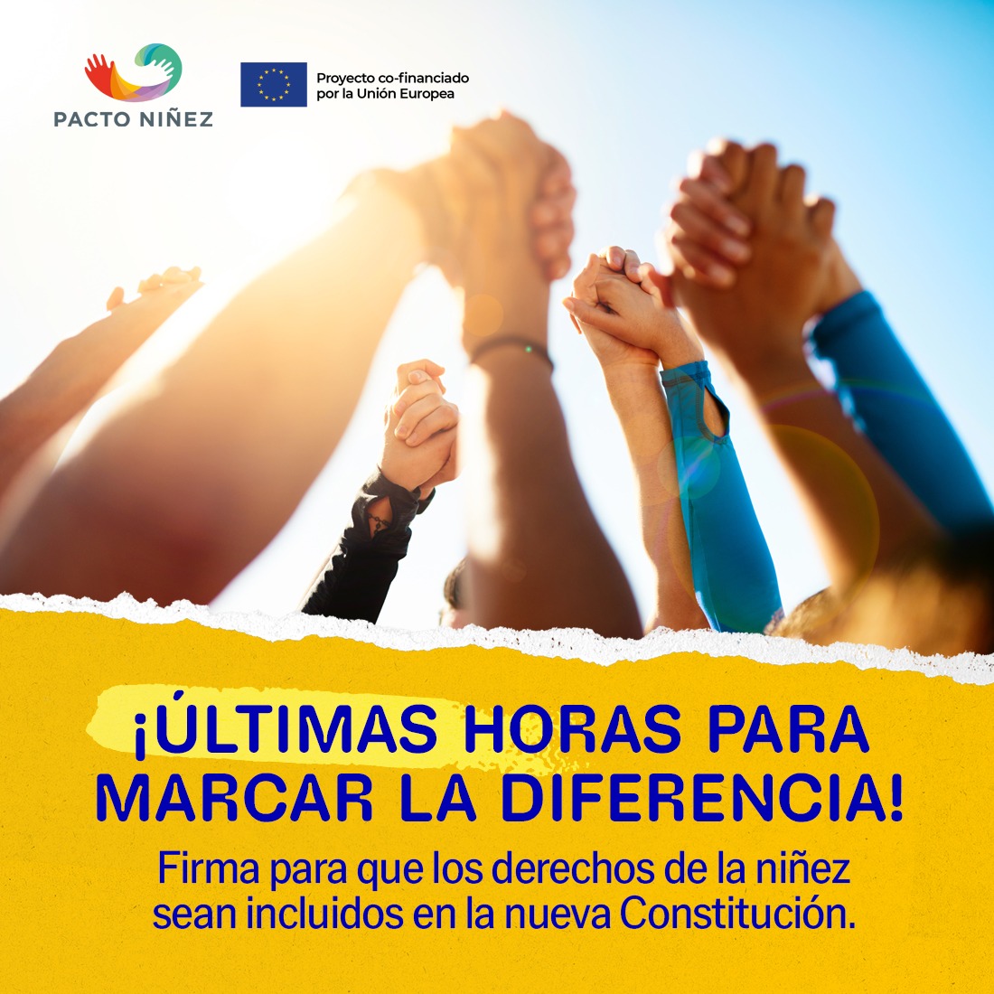 ¡EL TIEMPO SE AGOTA, FIRMA AHORA POR LOS DERECHOS DE LA NIÑEZ!

Necesitamos tu firma para llegar a las 10 mil. El proceso es rápido y toma menos de 1 minuto.
¿Estás listo para apoyar a la niñez de Chile?
Firma en menos de 1 aquí
👇
bit.ly/43TyysH

#NoTeOlvidesDeLaNiñez