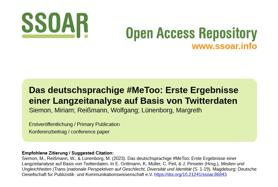 We are more than happy to have our analysis on the German #MeToo discourse out now! <a href="/MiriamSiemon/">Miriam Siemon</a> , <a href="/wolre/">Wolfgang Reißmann</a> and me analyzed the temporal structure of the #MeToo discourse in a longterm perspective. 
Including a phantastic dynamic network analysis by <a href="/MiriamSiemon/">Miriam Siemon</a>!