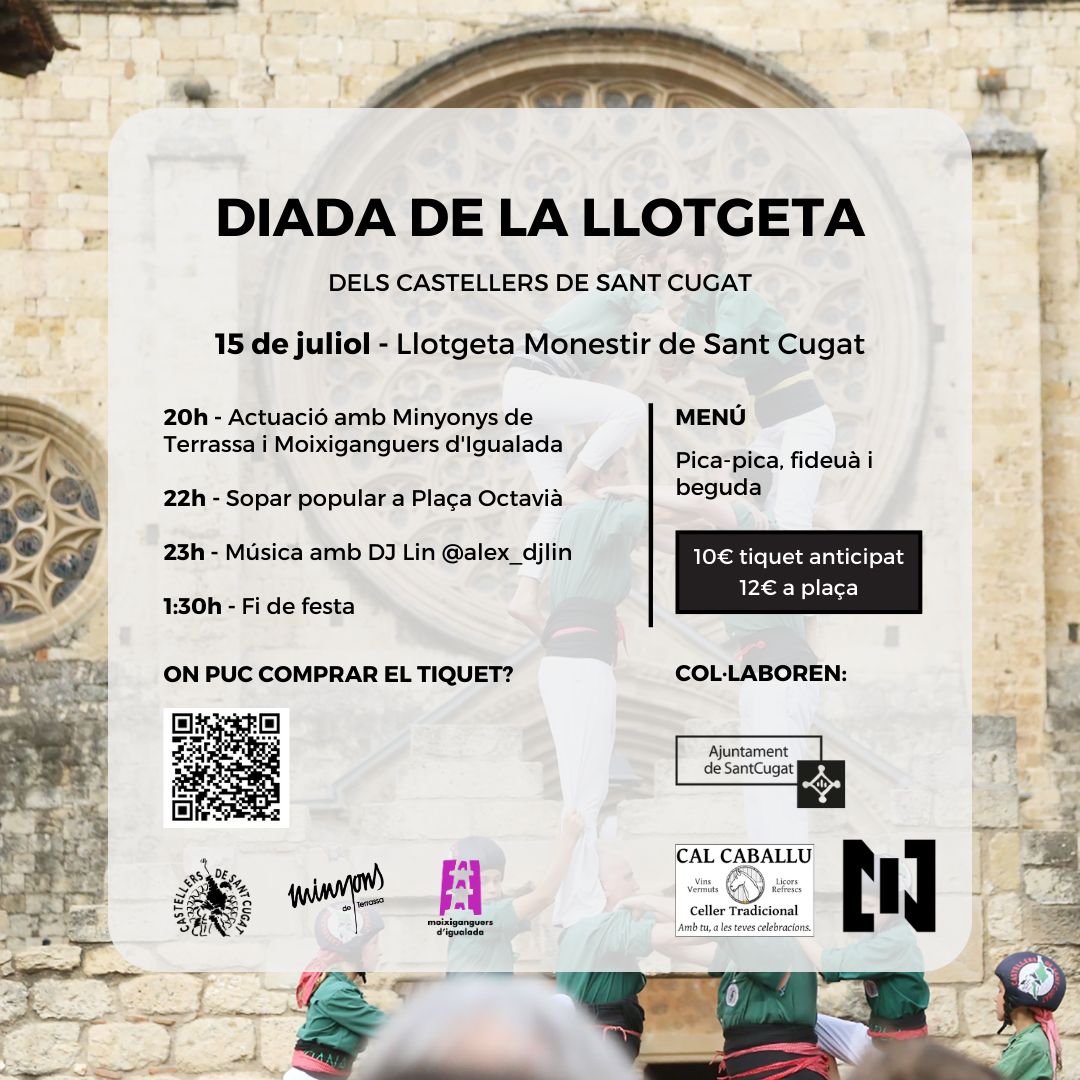 gausacs's tweet photo. Castells, sopar i música per acabar la primera part de la temporada. I amb la companyia de @Minyons i @moixiganguers. Ens hi acompanyes? Tiquets aquí: https://t.co/Jr5S4vVp0U #SantCugat @tradicionalsc @totsantcugat @cugatmedia @elCugatenc https://t.co/2OVQ0yq95Q