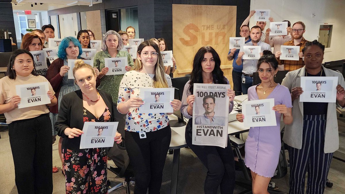 It has been 100 days since Wall Street Journal reporter Evan Gershkovich was detained by Russia during a reporting trip and falsely accused of espionage. He needs to be immediately released. #IStandWithEvan #FreeEvan