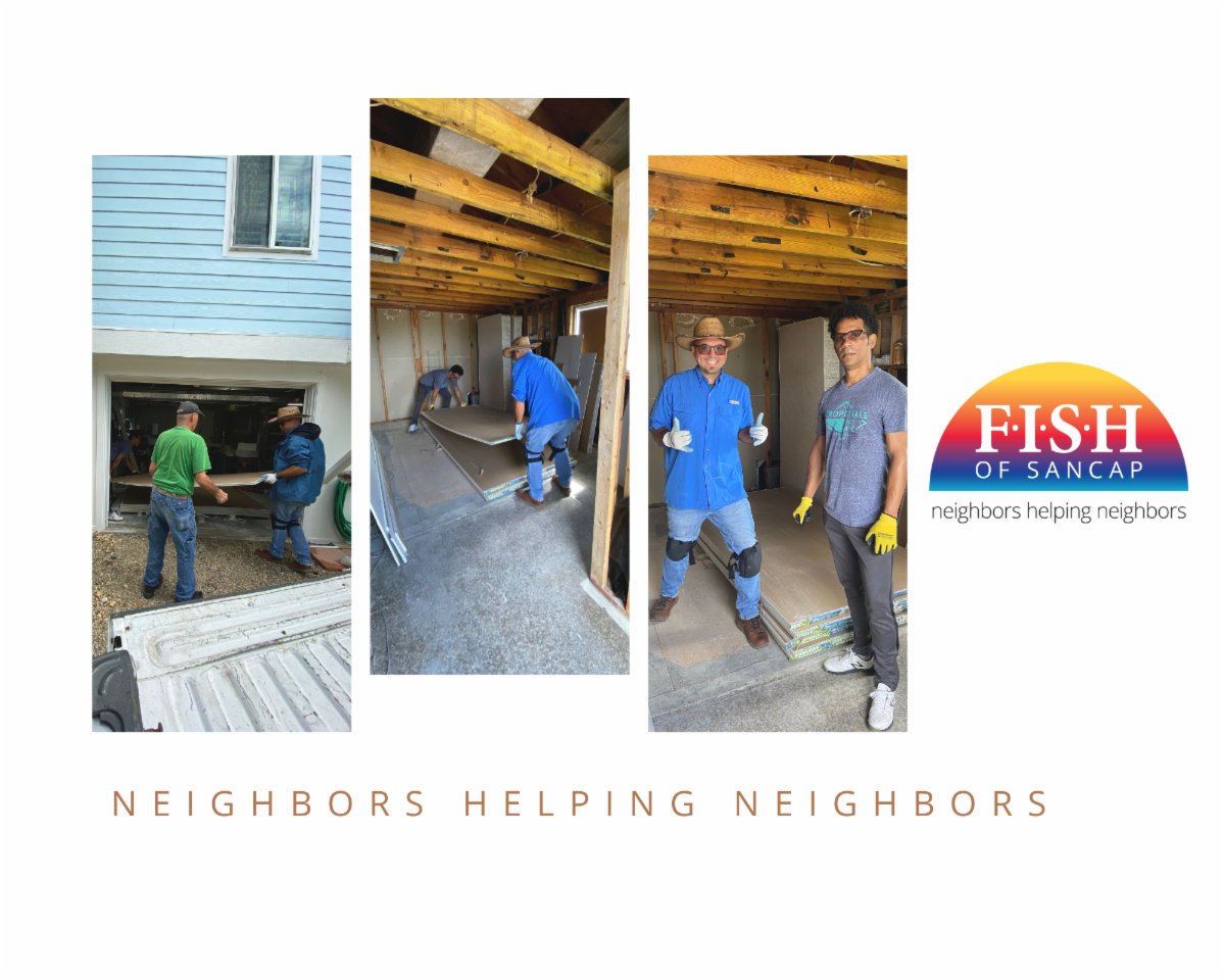 FISHOFSANCAP's tweet photo. Picking up and dropping off drywall to a neighbor in need! https://t.co/tcyCzX9CgY