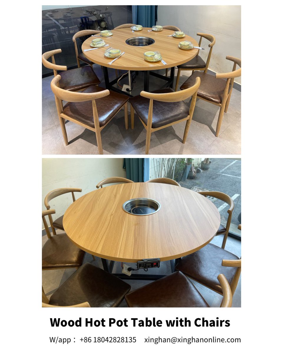 hotpotbbqtable's tweet image. Xinghanonline wood hot pot table with chairs set
#woodhotpottable #woodhotpottablesseating #hotpottablesseating #hotpottable #hotpottablechairs #woodenhotpottable #hotpotinductioncooker #hotpotequipment #hotpotrestaurantfurniture #xinghanonline 
xinghanonline.com/Hot-Pot-Tables…