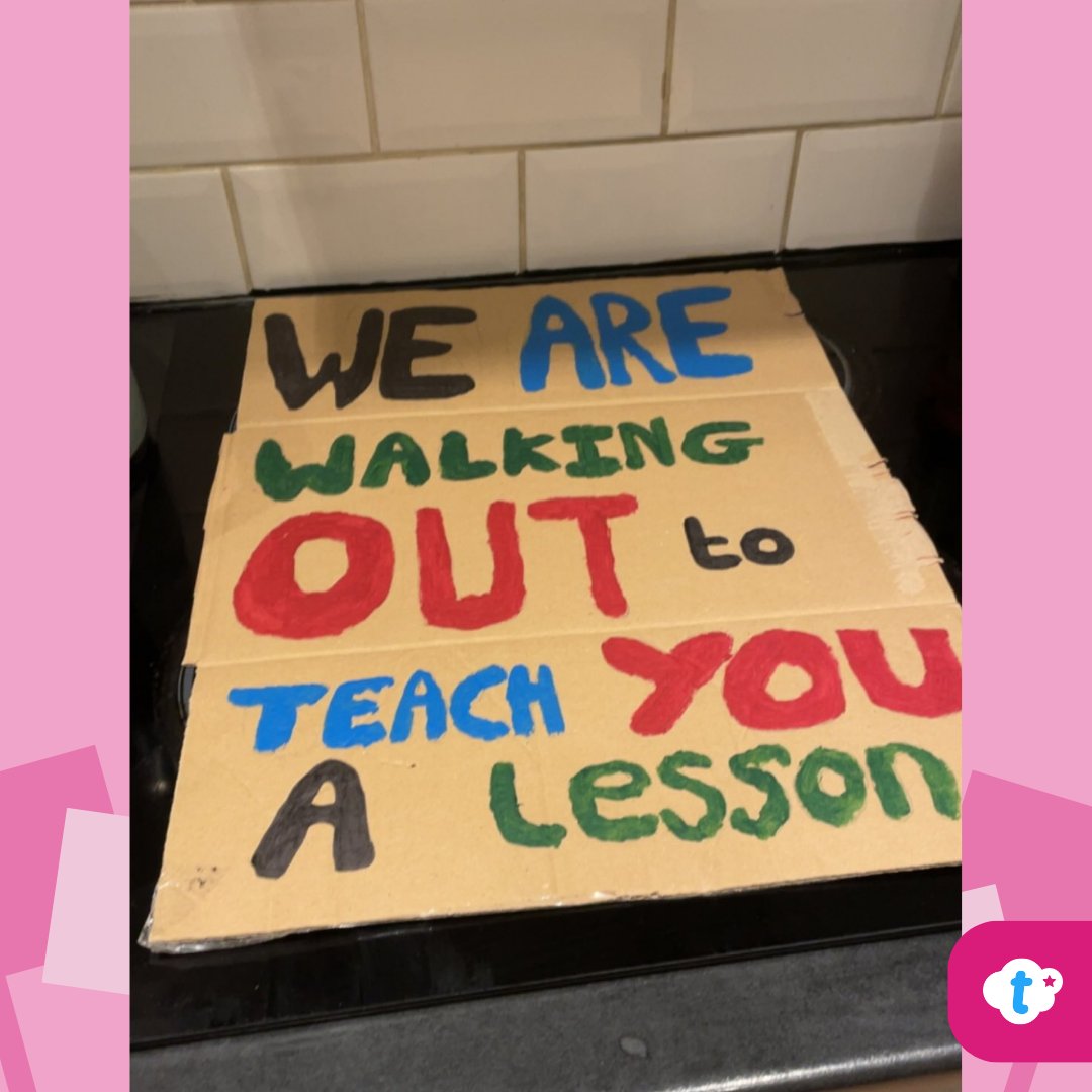 You lot are a creative bunch! Here are a few stand-out placards we’ve seen on the picket line. Show us yours in the comments below👇

If any of these images are yours let us know and we’ll give you credit 📸 #TeacherStrikes #TeacherStrike