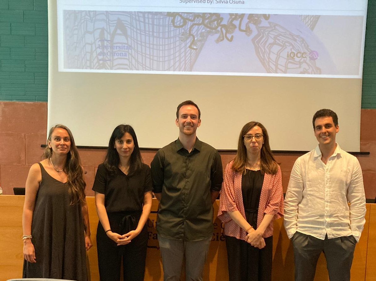 IQCC UdG (@iqccudg) on Twitter photo We have a new doctor at the IQCC! We are really pround of <a href="/miqueleg0/">Miquel Estévez</a> for completing a PhD under supervisión of <a href="/silviaosu/">Silvia Osuna</a>.
We wish him all the best in his professional future.
<a href="/udgdoctorat/">Escola de Doctorat de la UdG</a> <a href="/UdGRecerca/">UdG Recerca</a> <a href="/gentudg/">Gent UdG</a> <a href="/TCBioSys/">TCBioSys</a> We have a new doctor at the IQCC! We are really pround of <a href="/miqueleg0/">Miquel Estévez</a> for completing a PhD under supervisión of <a href="/silviaosu/">Silvia Osuna</a>.
We wish him all the best in his professional future.
<a href="/udgdoctorat/">Escola de Doctorat de la UdG</a> <a href="/UdGRecerca/">UdG Recerca</a> <a href="/gentudg/">Gent UdG</a> <a href="/TCBioSys/">TCBioSys</a>