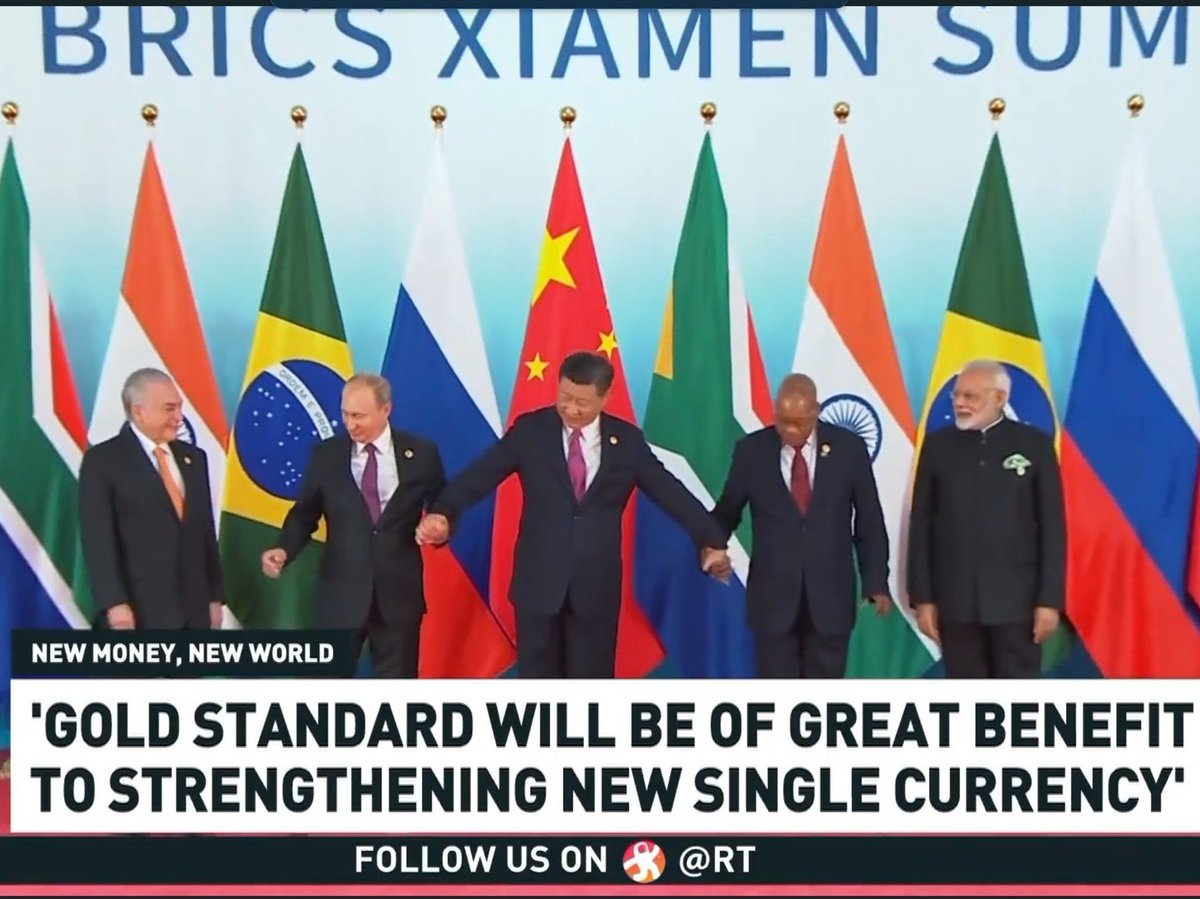 💥BREAKING: BRICS will launch their new trading currency this August! 

BRICS will introduce the Gold standard which will have a great benefit to strengthening single currency.

(41 countries have applied for BRICS-membership)