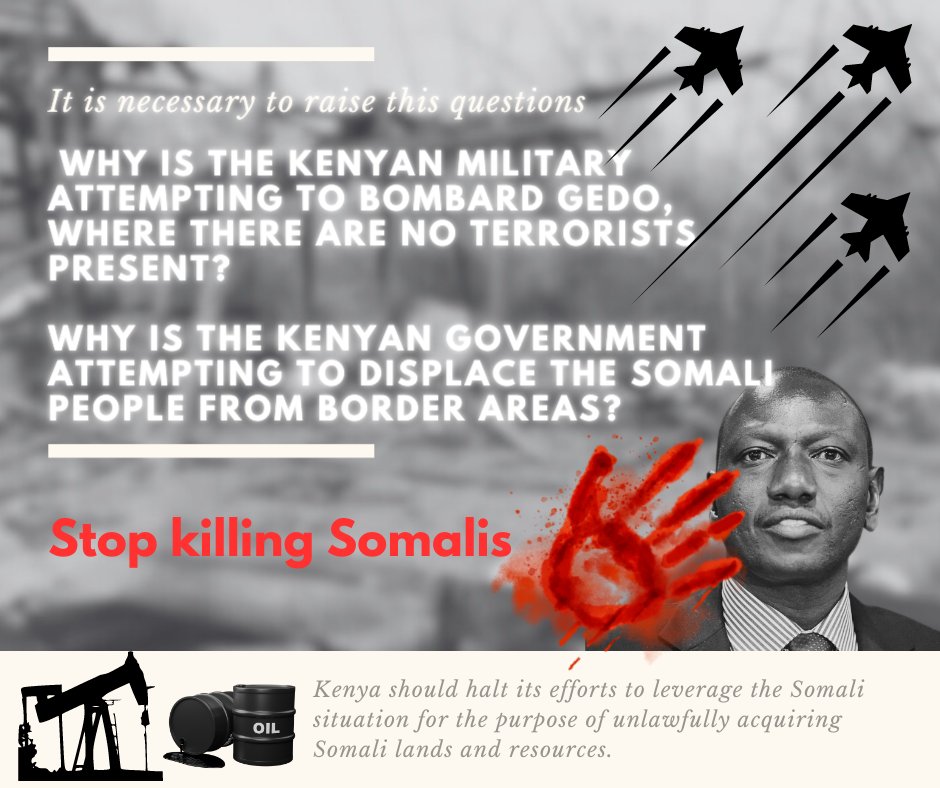 BashiirWabax's tweet photo. #WilliamRuto #StopBombingGedo

Our hashtag has been trending since yesterday. 🥳

Thank you to all those who participated, and I encourage you to keep shedding light on the actions of the Kenyan government in the border regions, particularly in #Gedo.

@US2SOMALIA @hrw
@UN @UNSomalia
@amnesty @amnestyusa @amnestychinese
@AJArabic @ajplus
@WilliamsRuto @ntvkenya @StateHouseKenya @citizentvkenya @CapitalFMKenya
 #HandsOffSomalia