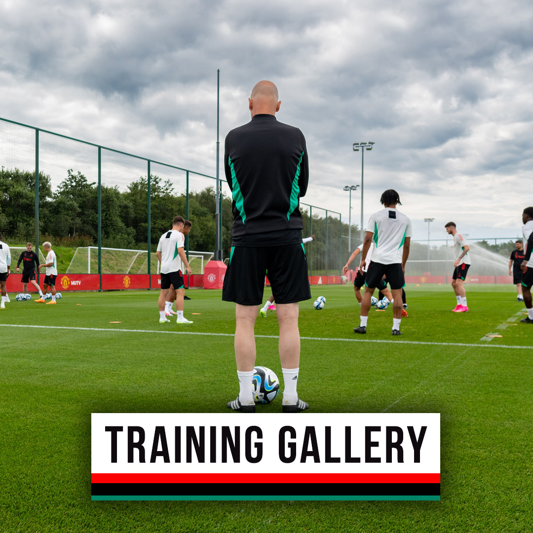 ManUtd's tweet photo. Pre-season training has begun for a host of Reds 💪🔴

#MUFC