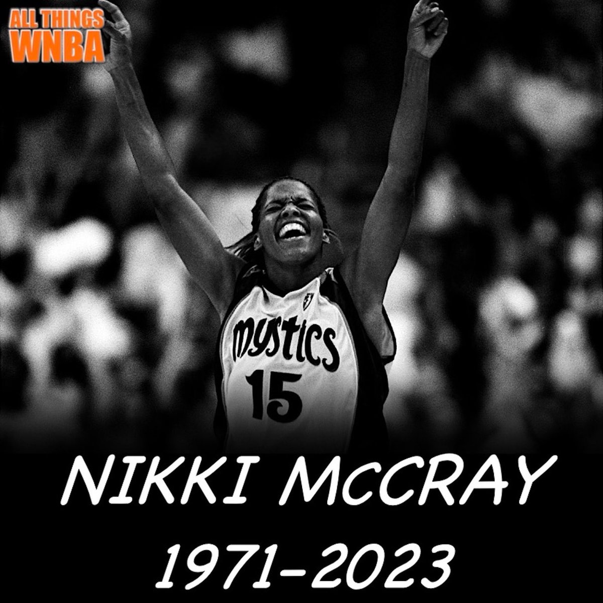 We are saddened to hear of the passing of Lady Vol great and 3x #WNBA All-Star with the Washington Mystics, Nikki McCray. RIP 🧡🕊

2012 WBHOF inductee
2x Olympic 🥇🇺🇸
1998 World Championship 🥇
