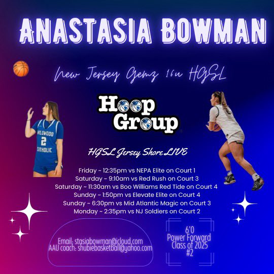 Anastasia Bowman (@stasiabowman2) on Twitter photo My schedule for this week/weekend at Sportika at Manalapan NJ! <a href="/Jersey_gemz/">Jersey Gemz</a> <a href="/wcladycrusaders/">Wildwood Catholic Girls Basketball</a> <a href="/Shubiebasketbal/">Shubiebasketball</a> <a href="/ShannonCoyle32/">Shannon Coyle</a> My schedule for this week/weekend at Sportika at Manalapan NJ! <a href="/Jersey_gemz/">Jersey Gemz</a> <a href="/wcladycrusaders/">Wildwood Catholic Girls Basketball</a> <a href="/Shubiebasketbal/">Shubiebasketball</a> <a href="/ShannonCoyle32/">Shannon Coyle</a>