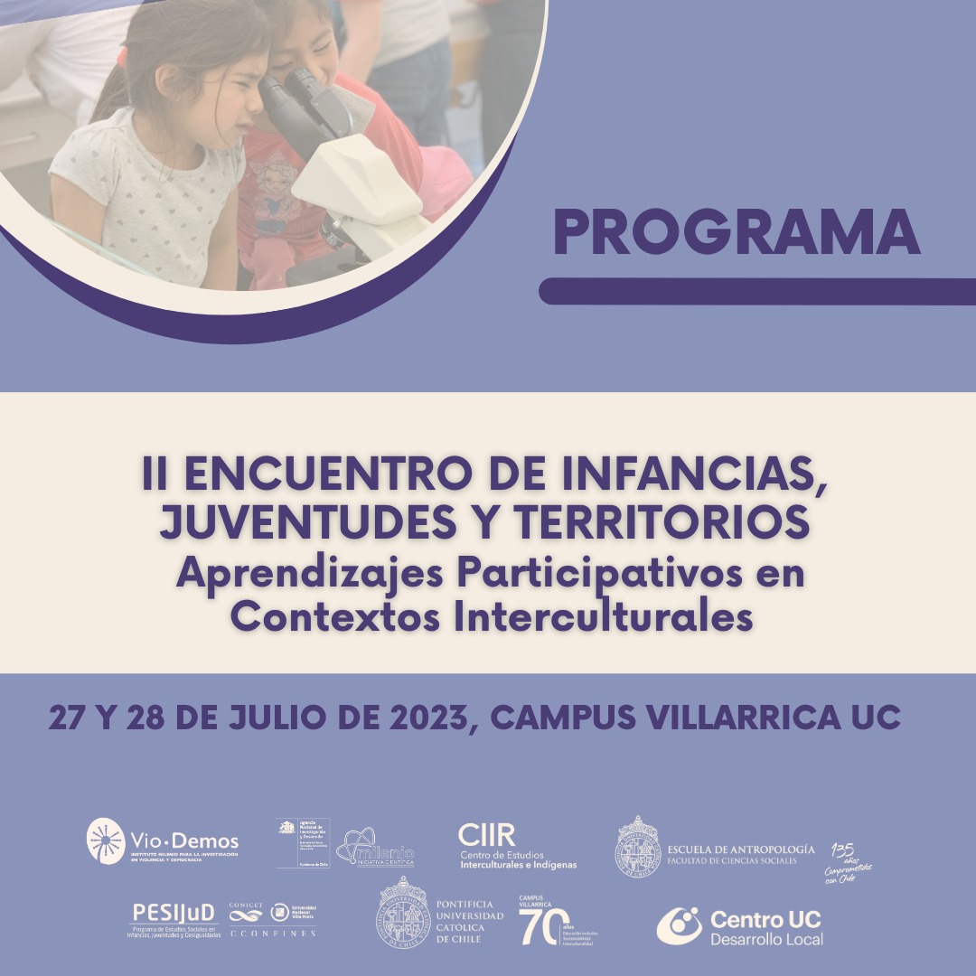 VioDemos_Chile's tweet photo. 📝¡Gran convocatoria! El "II Encuentro de Infancias, Juventudes y Territorios: Aprendizajes participativos en contextos interculturales", reunirá 104 ponencias distribuidas en 21 mesas de discusión. 🔎Puedes conocer las mesas en el hilo. https://t.co/eoRqAuBuuS