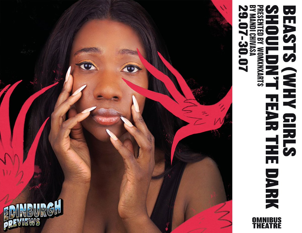 OmnibusTheatre's tweet photo. BEASTS (WHY GIRLS SHOULDN'T FEAR THE DARK)
When Ruva experiences an incident of street harassment, her world is thrown into chaos and turmoil
29-30 JULY: https://t.co/uQ7yi5MKeU
@womxnxarts
#EDPREVIEWS2023 https://t.co/wloLCxeC5T