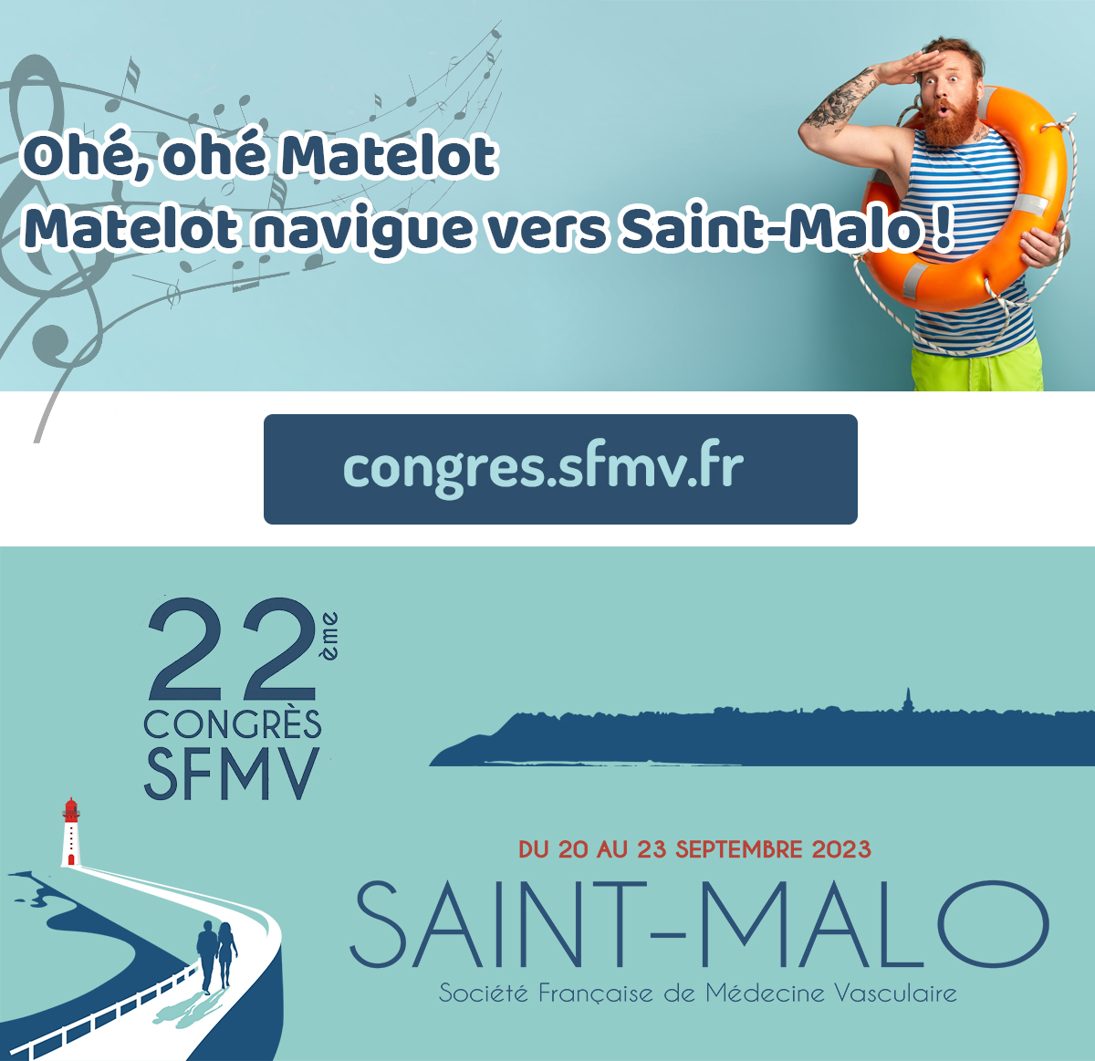 Billetterie à tarif préférentiel jusqu'au 31 juillet, pensez à vous inscrire avant votre pause estivale. Il reste des places dans les ateliers. Foncez ! congres.sfmv.fr