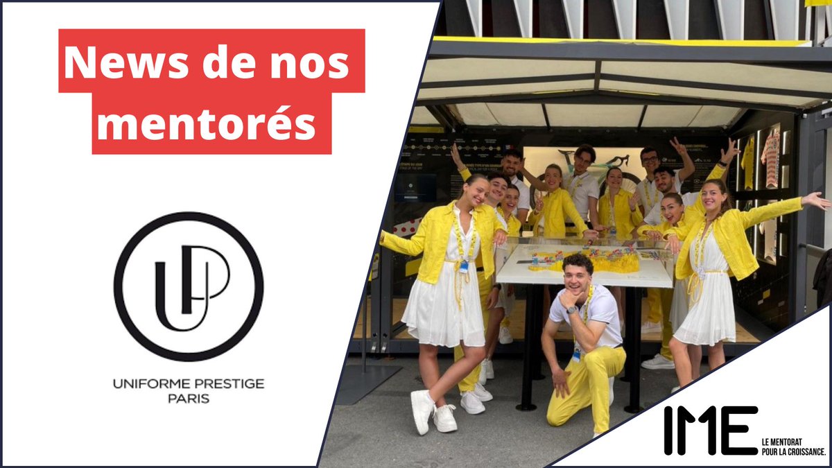 News de nos #mentorés
✅<a href="/UniformePresti1/">Uniforme Prestige</a>, dirigé par Frédéric Garcin, collabore avec L'agence France Prestige sur le Tour de France.
✅Une fierté pour notre mentoré d'habiller les équipes du Tour de France 2023