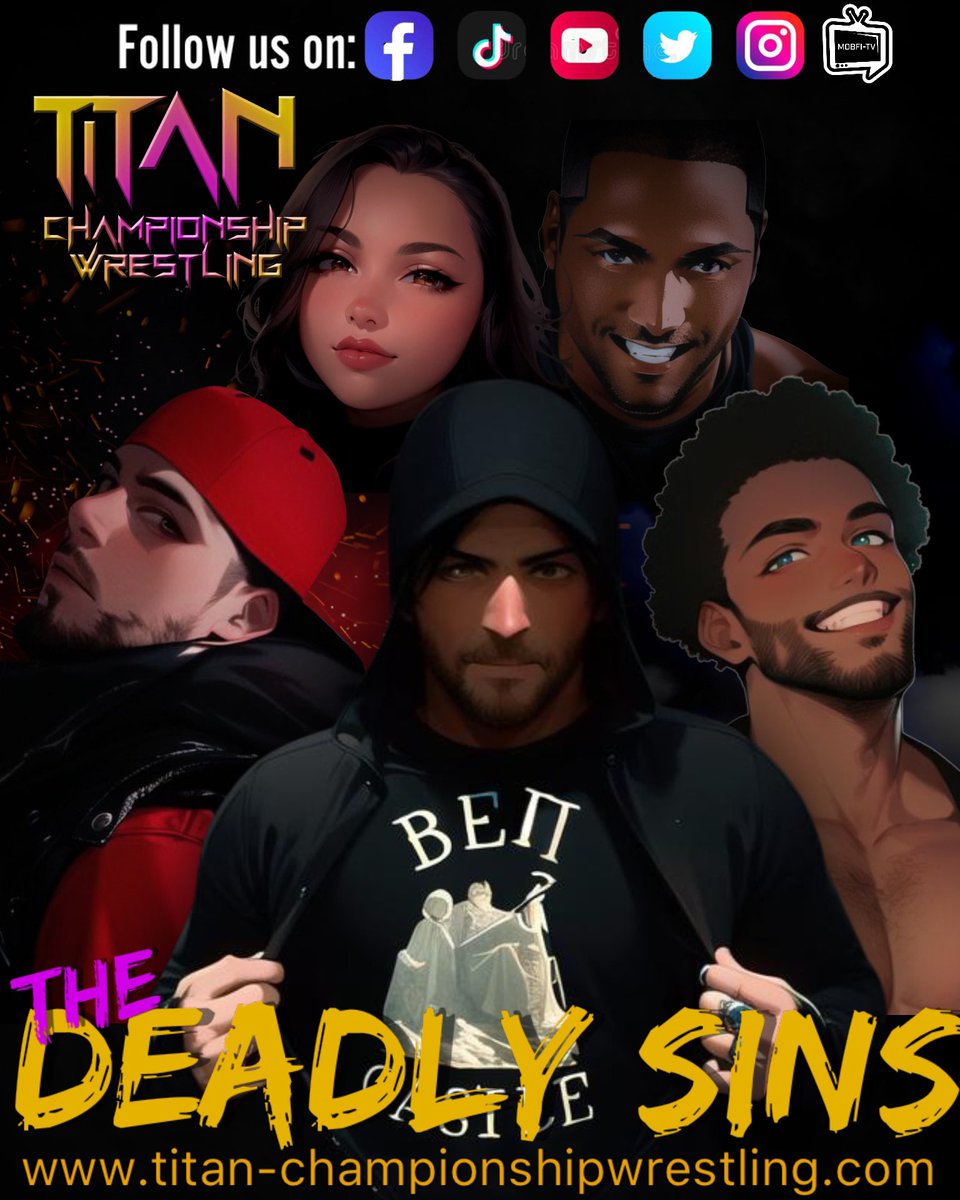 TiTanChampions1's tweet photo. You might not think they see you. but they see you. The Deadly sins are coming for you. Be in there world 🌎 NOW! 
@BenCastlesWorld @_blockz_iz_back 
@DeannaDecicco @WildAnimalFox 
@FrankiePickard 
They will be at @TiTanChampions1  Mayhem on the Midway &amp; American Spirit. https://t.co/Gemmhb18TN