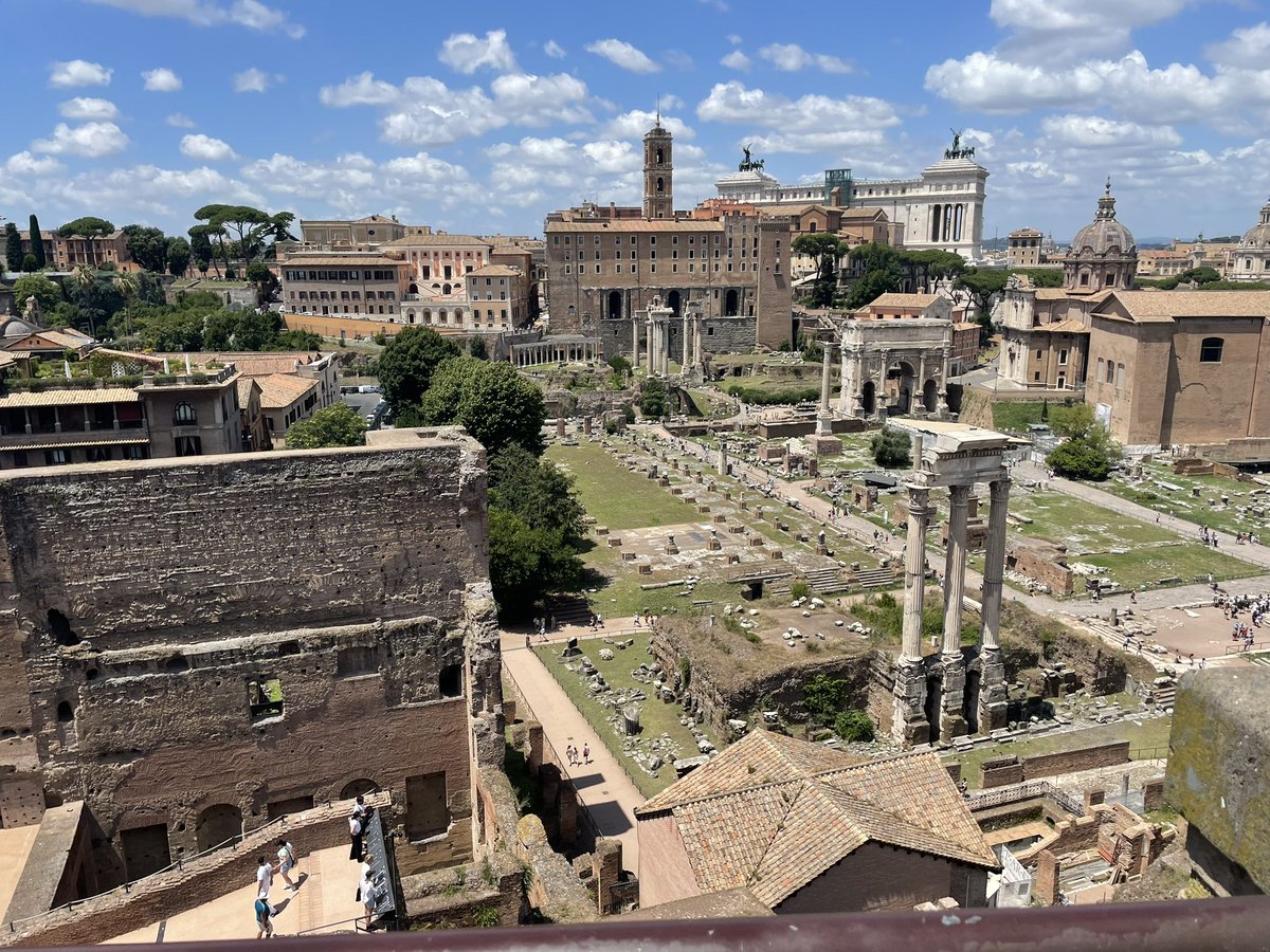 italymondo's tweet photo. Day 6: Today we saw the Forum and the @ParcoColosseo. For a 90°F + day, Alessandra from Rutas Romanas kept us all moving, entertained, and informed for 3 HOURS - definitely one of the highlights of the trip. 

Breakfast and dinner at Taba in Campo de Fiori! https://t.co/6uJWhVvPrk