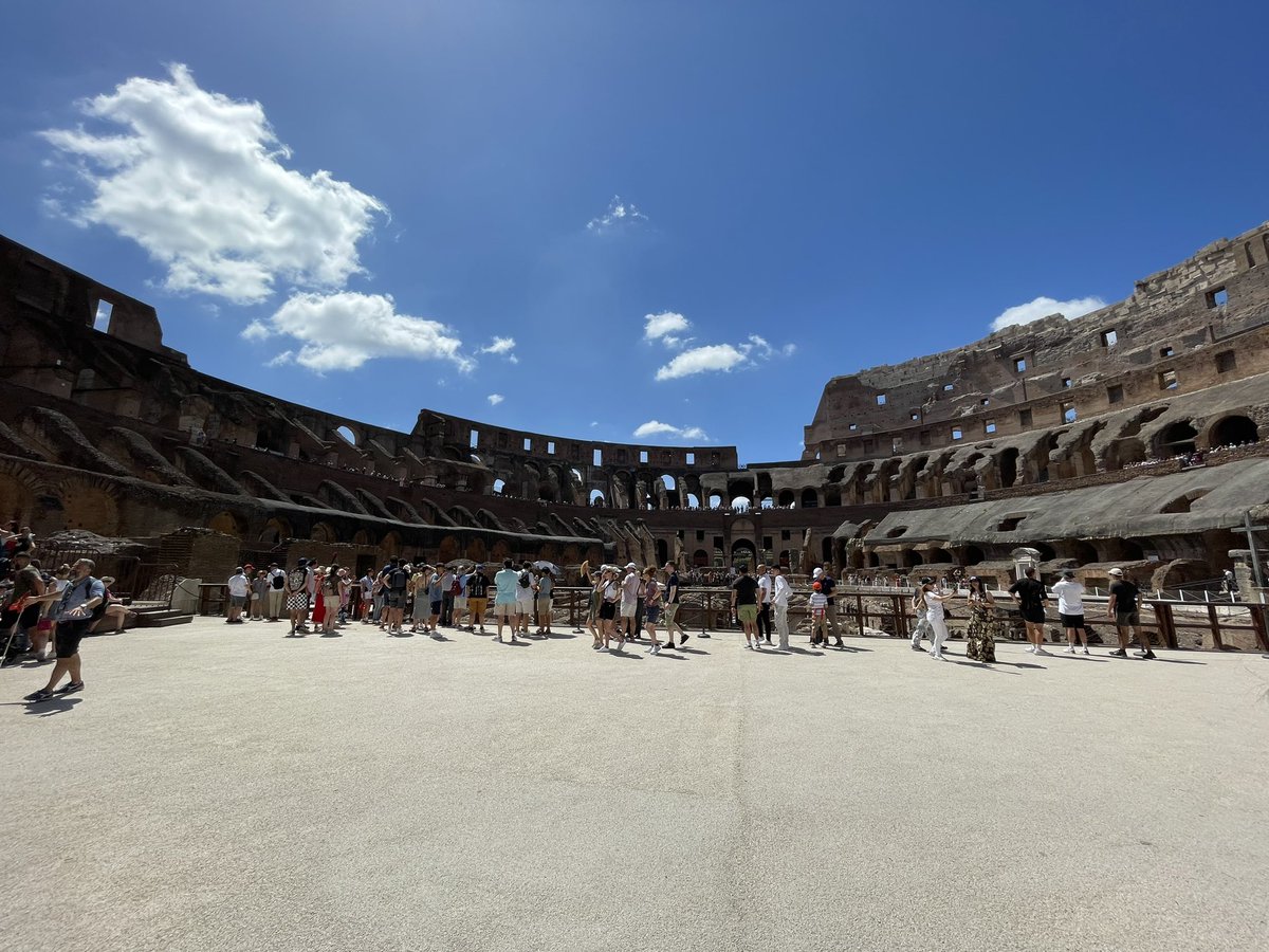 italymondo's tweet photo. Day 6: Today we saw the Forum and the @ParcoColosseo. For a 90°F + day, Alessandra from Rutas Romanas kept us all moving, entertained, and informed for 3 HOURS - definitely one of the highlights of the trip. 

Breakfast and dinner at Taba in Campo de Fiori! https://t.co/6uJWhVvPrk