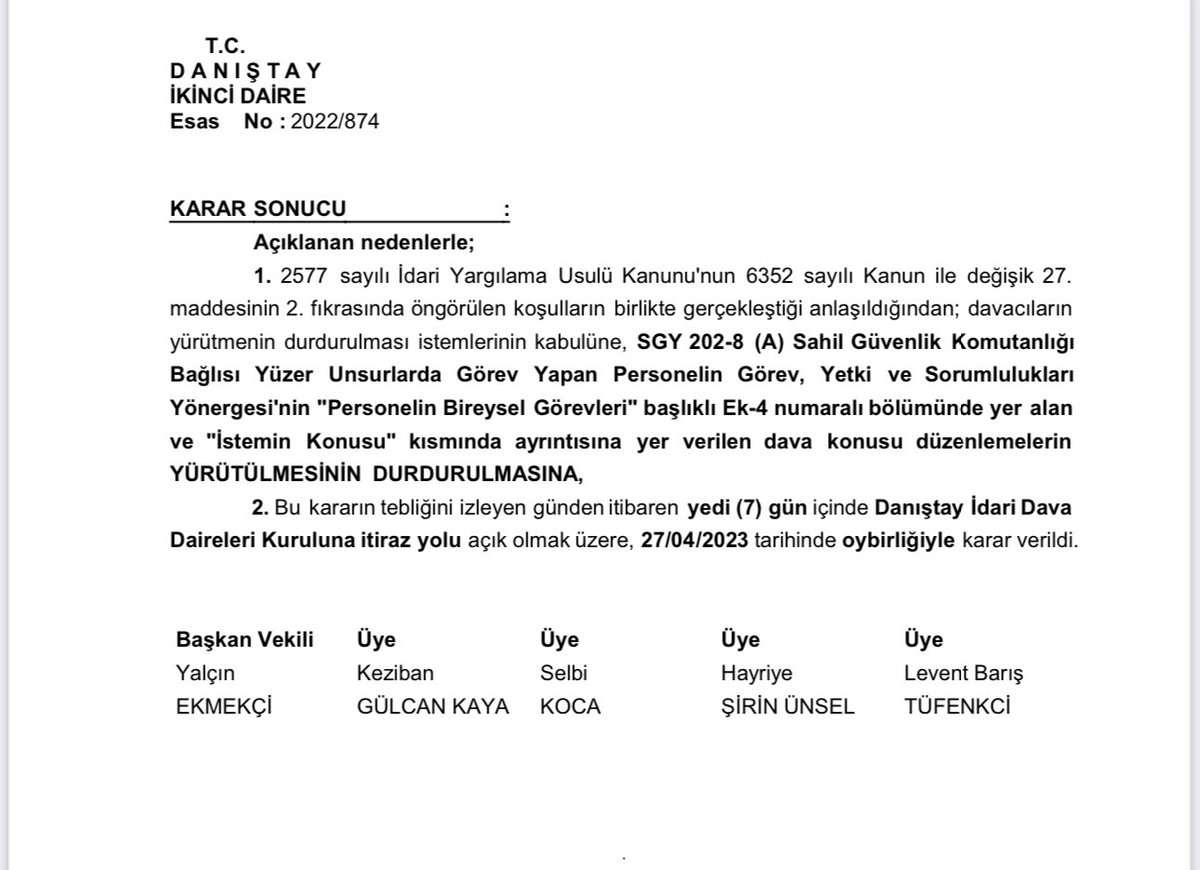 alitilkici38's tweet photo. *Sahil Güvenlik Komutanlığı SGY-202-8  Sahil güvenlik Komutanlığı bağlısı yüzer unsurlarda görev yapan personelin görev yetki ve sorumlulukları yönergesinin Personelin bireysel görevleri bölümünde bulunan
Yemek salonu temizliği,masanın kurulması,Bulaşığın yıkanması,garson ,temizlik boya, düzenlenme hazırlık vs.İşlerin uzman erbaşlara görev olarak verilmesi 
DANIŞTAY 2 NCİ İDARE MAHKEMESİ  KARARI İLE YÜRÜTMESİ DURDURULMUŞTUR. 
UZMANLAR FEDARASYONU İLE İRTİBATA GEÇEREK DAVAYI AÇAN SAHİL GÜVENLİK PERSONELİ ARKADAŞLARA TEŞEKKÜR EDERİM
Diğer Kuvvetler in ilgili maddelere benzer yönerge maddelerindede dava açılmış olup karar beklenmektedir
Tüm Camiaya Hayırlısı Olsun