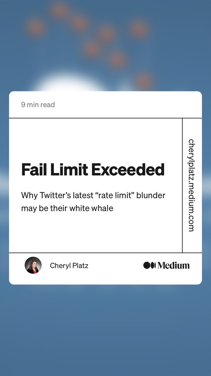 “Fail Limit Exceeded” by Cheryl Platz
#socialmedia #digitalmarketing #socialmedia #digitalmarketing #audiencebuilding androidauthority.com/twitter-locks-…