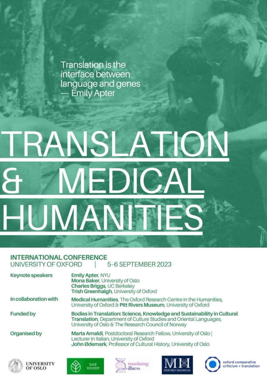 Thank you for the many, wonderful submissions-we answer by 17 Jul.
Happy to share the registration link meanwhile🐳Both in-person and virtually, and free of charge:
nettskjema.no/a/351478

<a href="/OxfordCCT/">OCCT</a> <a href="/CentreShe/">SHE - Centre for Sustainable Healthcare Education</a> <a href="/OxfordModLangs/">Oxford Modern Languages</a> <a href="/UniOslo_IKOS/">IKOS</a>